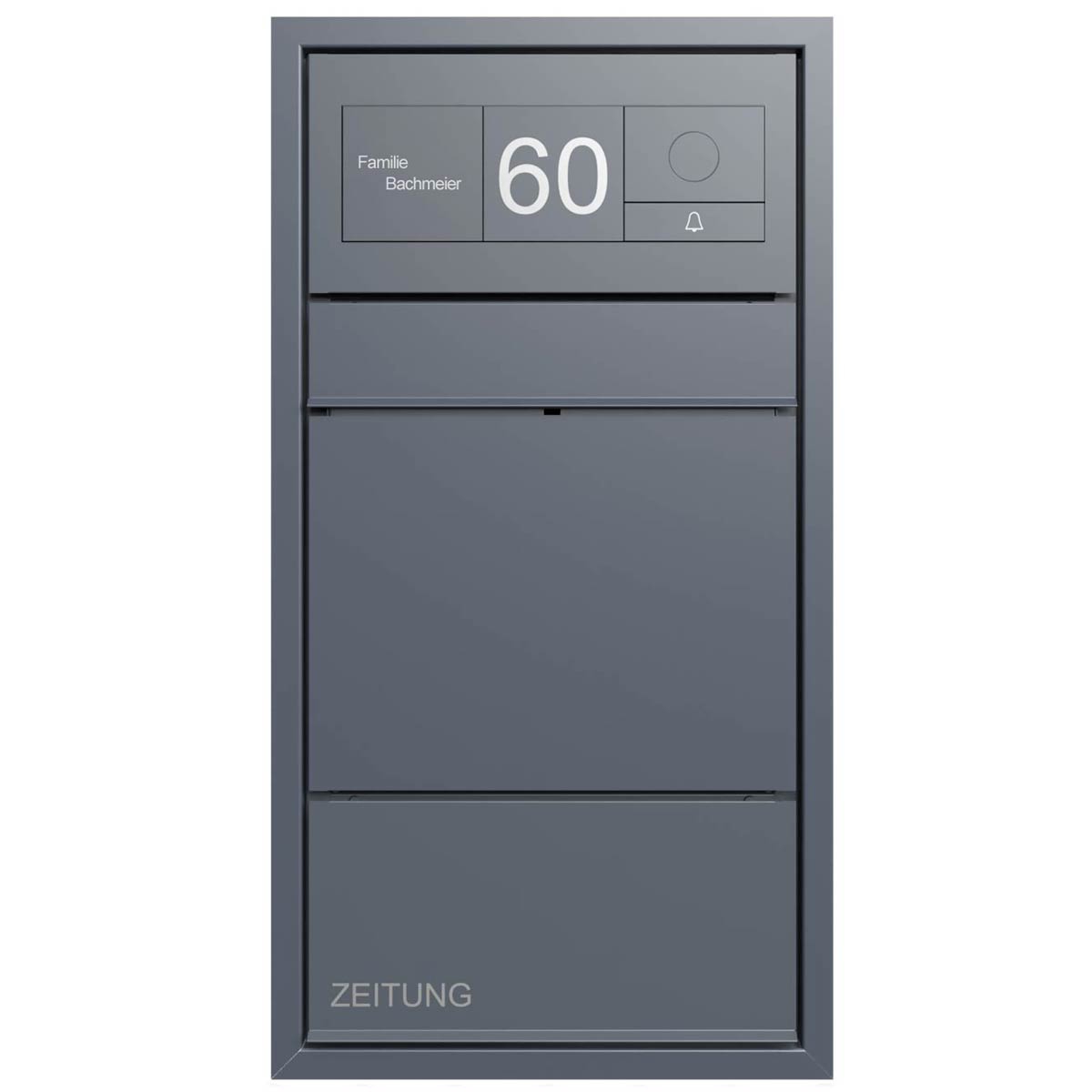 Design-inbouwbrievenbus GOETHE UP met krantenvak - RAL naar keuze - GIRA System 106 - Intercomsysteem - Complete set AUDIO Design-inbouwbrievenbus GOETHE UP met krantenvak - RAL naar keuze - GIRA System 106 - Intercomsysteem - Complete set AUDIO