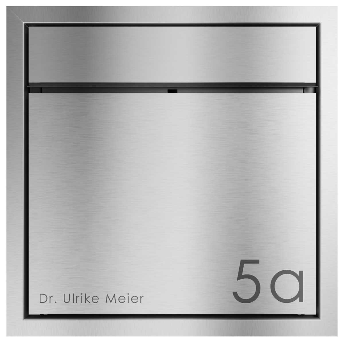 Design flush-mounted letterbox GOETHE UP - polished V2A stainless steel Design flush-mounted letterbox GOETHE UP - polished V2A stainless steel