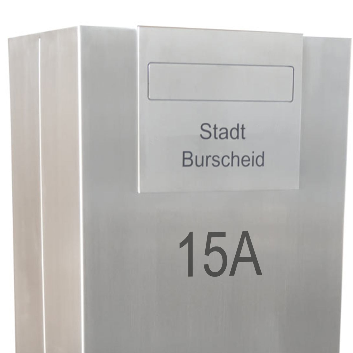 Sicherheits Standbriefkasten Typ 174B - Extra Volumen - Edelstahl geschliffen Sicherheits Standbriefkasten Typ 174B - Extra Volumen - Edelstahl geschliffen