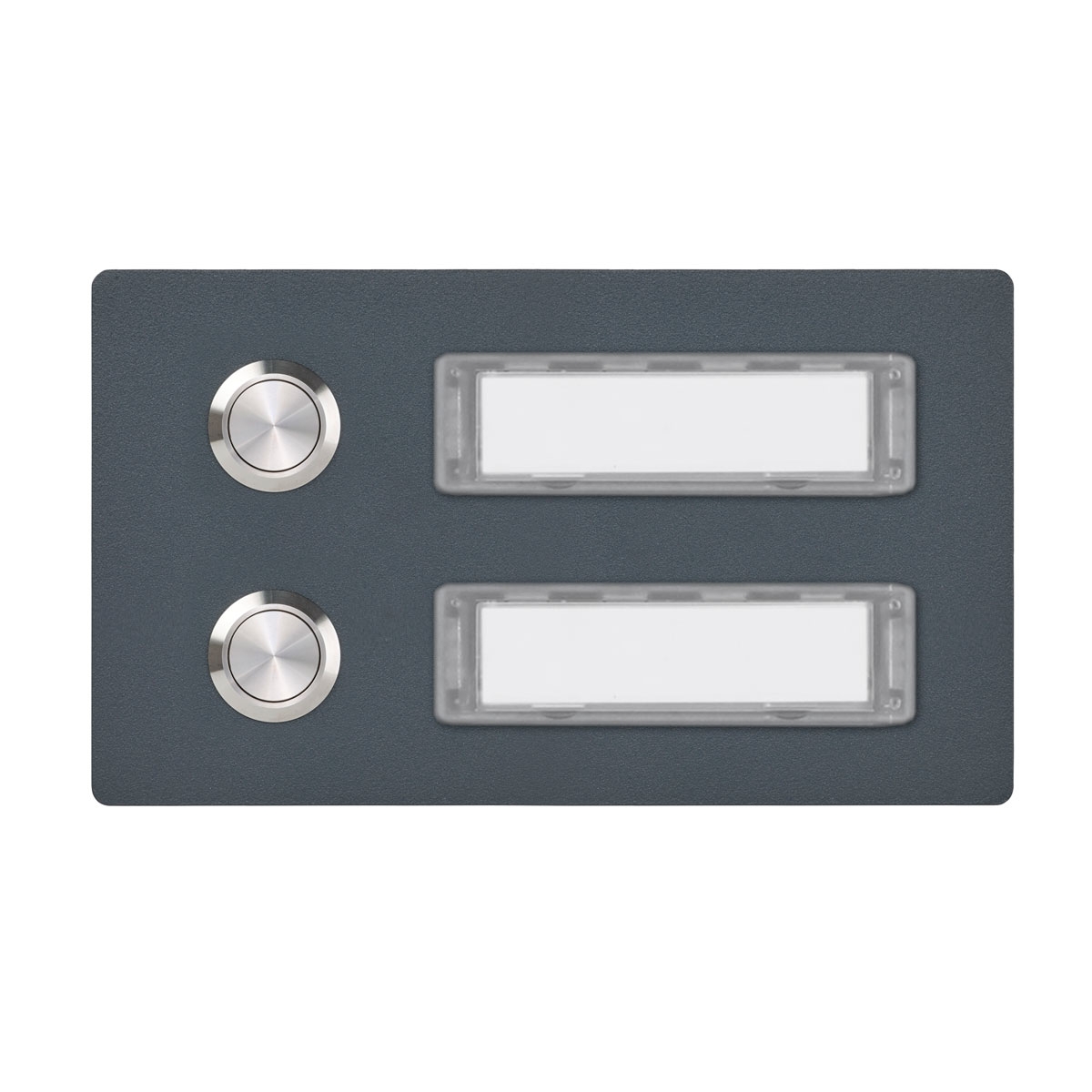63857145436a6d572accbd4e1a27e1dc869bc9e1 Stainless steel bell plate 150x85 BASIC 421 powder-coated with name plate - 2 parties