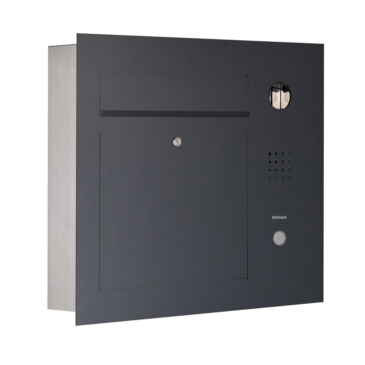 Stainless steel letterbox designer model BIG - Clean Edition - Lateral - RAL of your choice - INDIVIDUAL