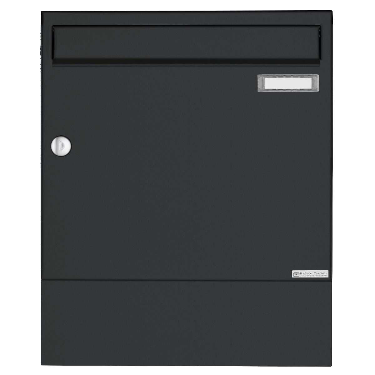 Briefkasten BASIC 810 W mit Zeitungsfach, zur seitlichen Wandmontage - RAL 7016 Anthrazitgrau Briefkasten BASIC 810 W mit Zeitungsfach, zur seitlichen Wandmontage - RAL 7016 Anthrazitgrau