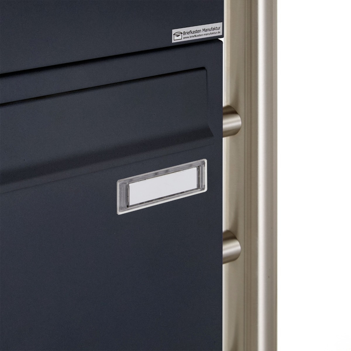 3er 1x3 letterbox Design BASIC 381 ST-R with newspaper compartment closed - RAL 7016 anthracite grey 3er 1x3 letterbox Design BASIC 381 ST-R with newspaper compartment closed - RAL 7016 anthracite grey