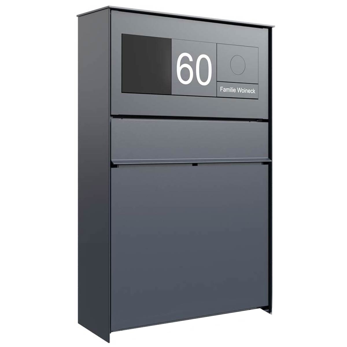 Design surface-mounted letterbox GOETHE AP - RAL of your choice - GIRA System 106 - VIDEO complete set Design surface-mounted letterbox GOETHE AP - RAL of your choice - GIRA System 106 - VIDEO complete set