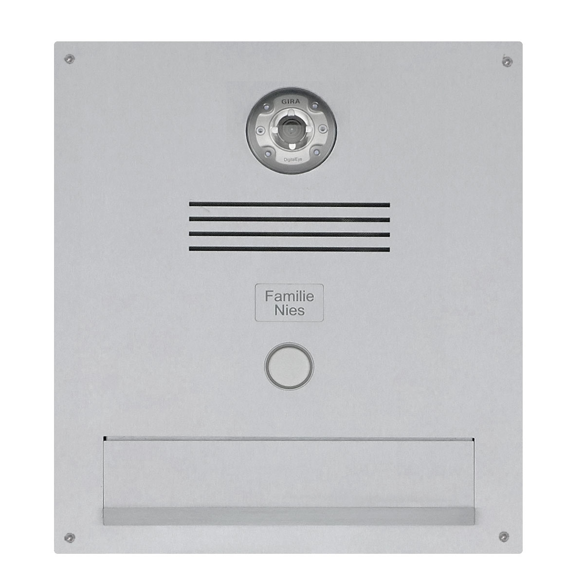 Roestvast stalen brievengleuf - sleuf 240x35mm - 300x375mm - camera intercom - INDIVIDUEEL