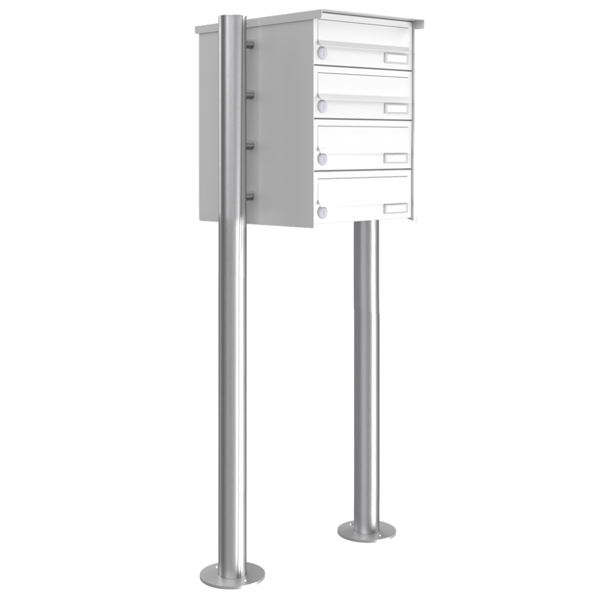4-post box system free-standing Design BASIC 385-9016 ST-R - RAL 9016 traffic white