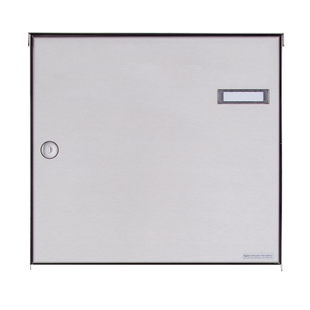 Edelstahl Zaunbriefkasten BASIC Plus 382XZ - Edelstahl geschliffen - Entnahme rückseitig Edelstahl Zaunbriefkasten BASIC Plus 382XZ - Edelstahl geschliffen - Entnahme rückseitig