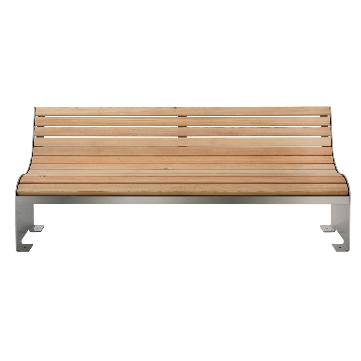 Design bench BROCKES - stainless steel - larch / Douglas fir oiled Design bench BROCKES - stainless steel - larch / Douglas fir oiled