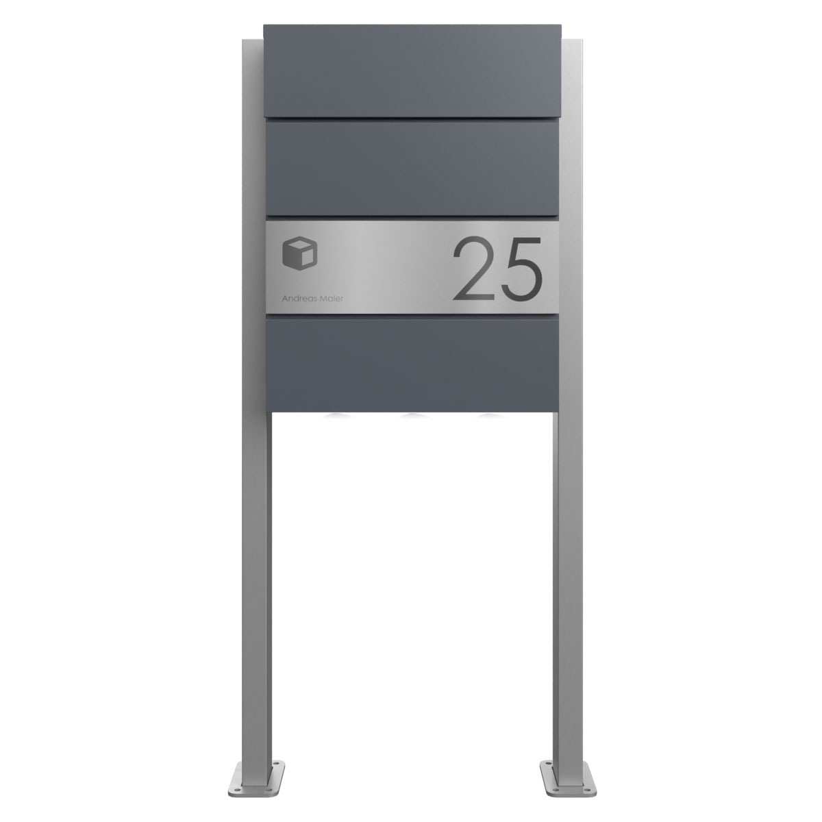 Boîte à paquets indépendante KANT Edition ST-Q - Design Elegance 1 - RAL 7016 gris anthracite Boîte à paquets indépendante KANT Edition ST-Q - Design Elegance 1 - RAL 7016 gris anthracite