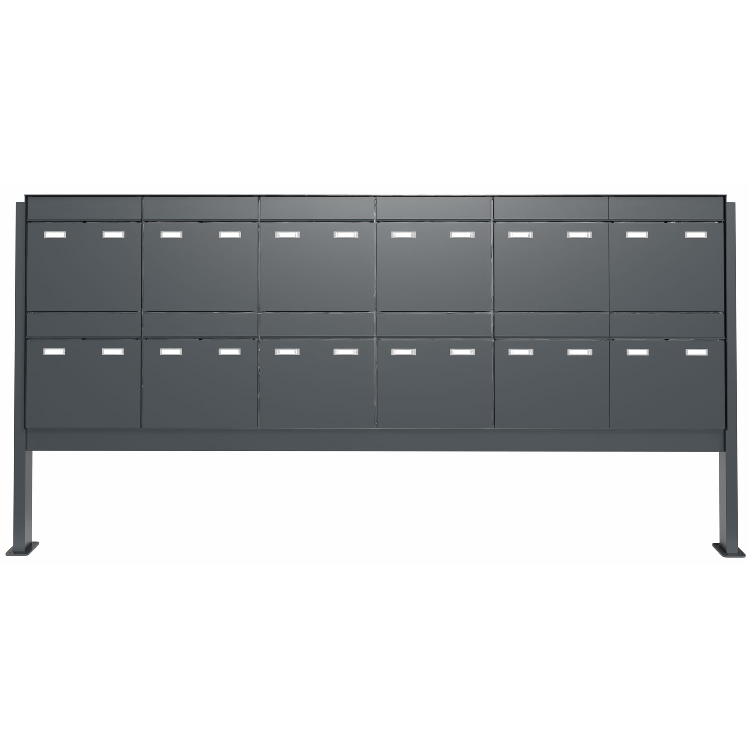 12 Cassetta per le lettere da terra 6x2 design GOETHE ST-Q-200 - RAL a scelta