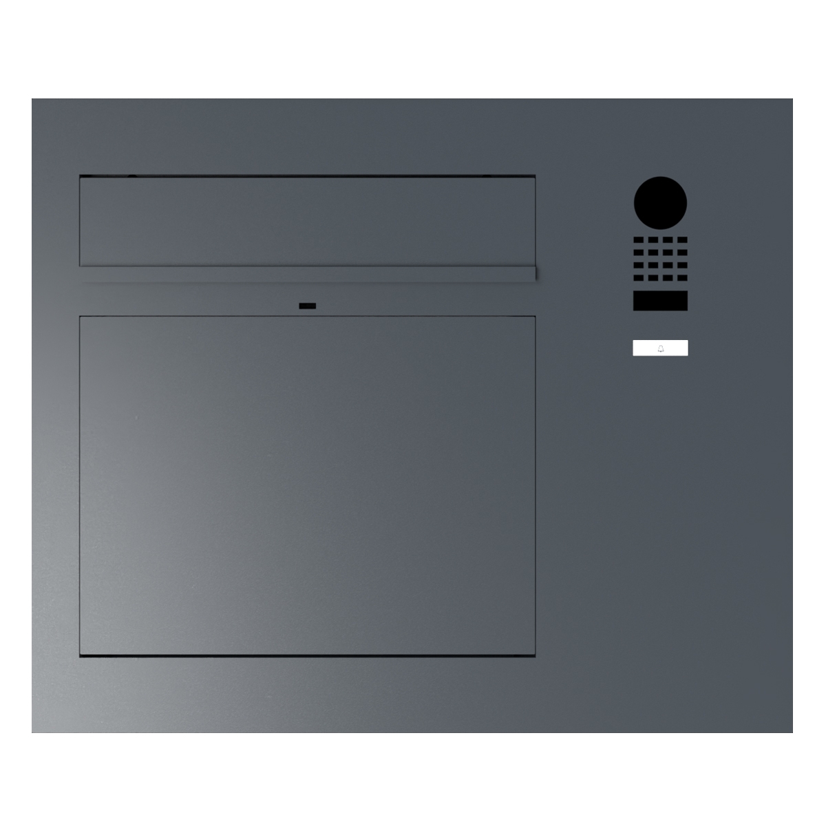 Design Unterputz Briefkasten GRIMM - Farbe nach Wahl mit DoorBird Video-Sprechanlage rechts Design Unterputz Briefkasten GRIMM - Farbe nach Wahl mit DoorBird Video-Sprechanlage rechts