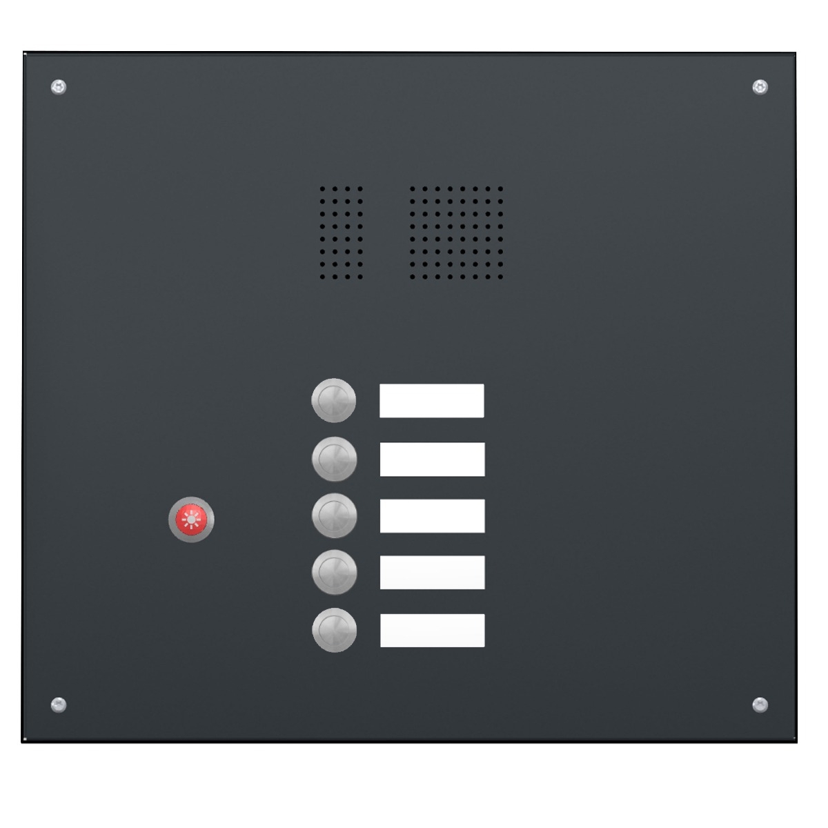 5er 2x3 Standbriefkasten Design BASIC 381 ST-R mit Klingelkasten - RAL 7016 anthrazitgrau 5er 2x3 Standbriefkasten Design BASIC 381 ST-R mit Klingelkasten - RAL 7016 anthrazitgrau