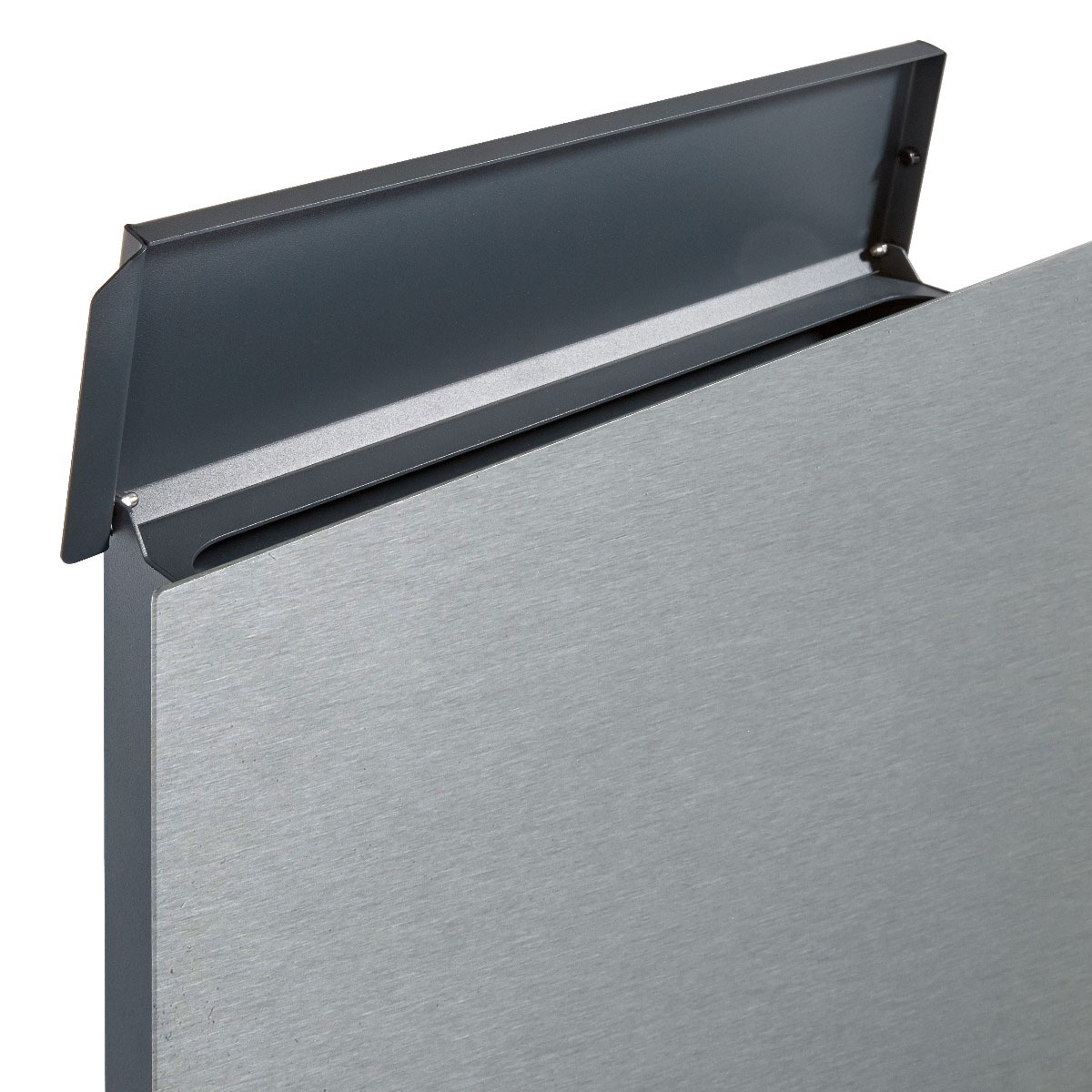 4c53158b5cc0aca47f5e967abbc54d072eb2b403 Design letterbox SCHILLER MEDIUM VA7016 - stainless steel V2A, polished & RAL 7016 anthracite grey