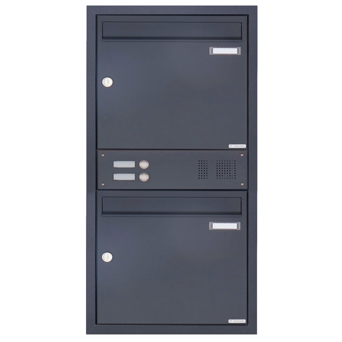 2er 1x2 Edelstahl Unterputzbriefkasten BASIC Plus 382XU UP mit Klingelkasten - RAL nach Wahl 2er 1x2 Edelstahl Unterputzbriefkasten BASIC Plus 382XU UP mit Klingelkasten - RAL nach Wahl