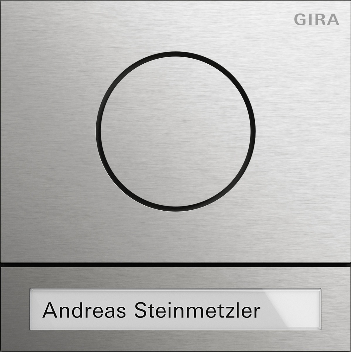 bd1e58535b6d649f858e277bcf0e3b69a3d17f05 Gira System 106 Türstationsmodul mit Inbetriebnahme-Taste - Edelstahl V2A