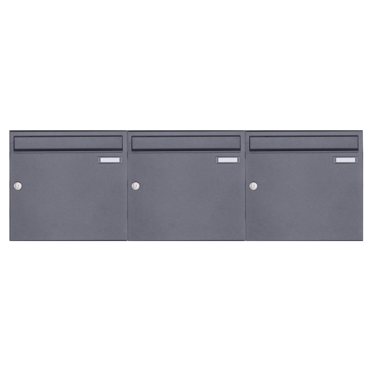 3er 3x1 Aufputz Briefkasten Design BASIC 382A AP - DB703 eisenglimmer 3er 3x1 Aufputz Briefkasten Design BASIC 382A AP - DB703 eisenglimmer