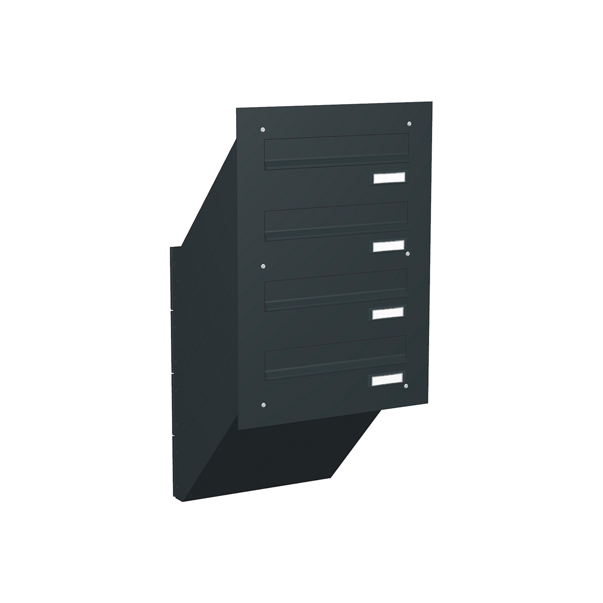 Through-the-wall letterbox BASIC 622 powder-coated - 4 parties Through-the-wall letterbox BASIC 622 powder-coated - 4 parties
