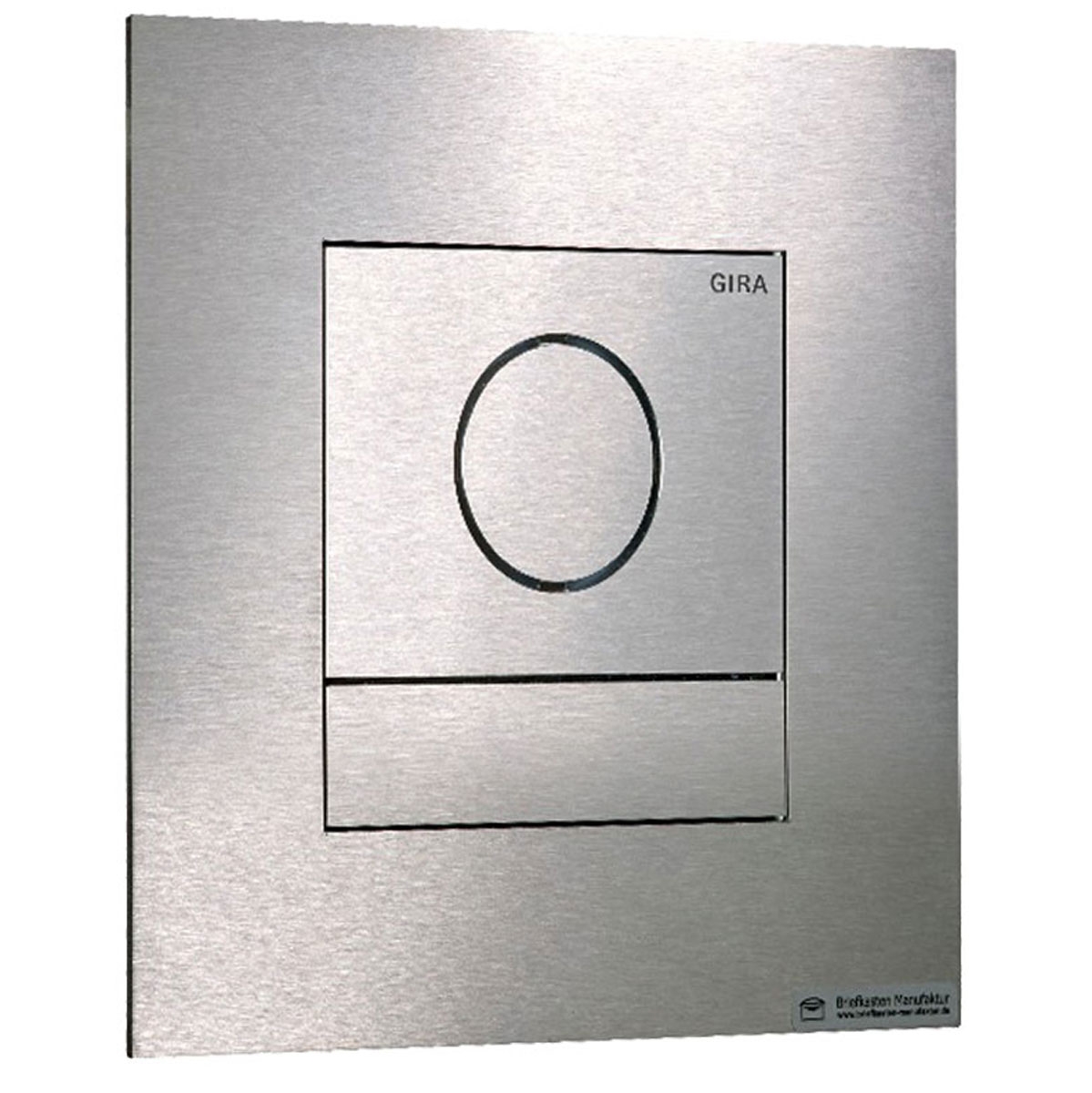 5be74054c56237f3da95a4d4772083730260b9a5 Edelstahl Frontblende zur Unterputzmontage von GIRA System 106 - 1-fach vorbereitet