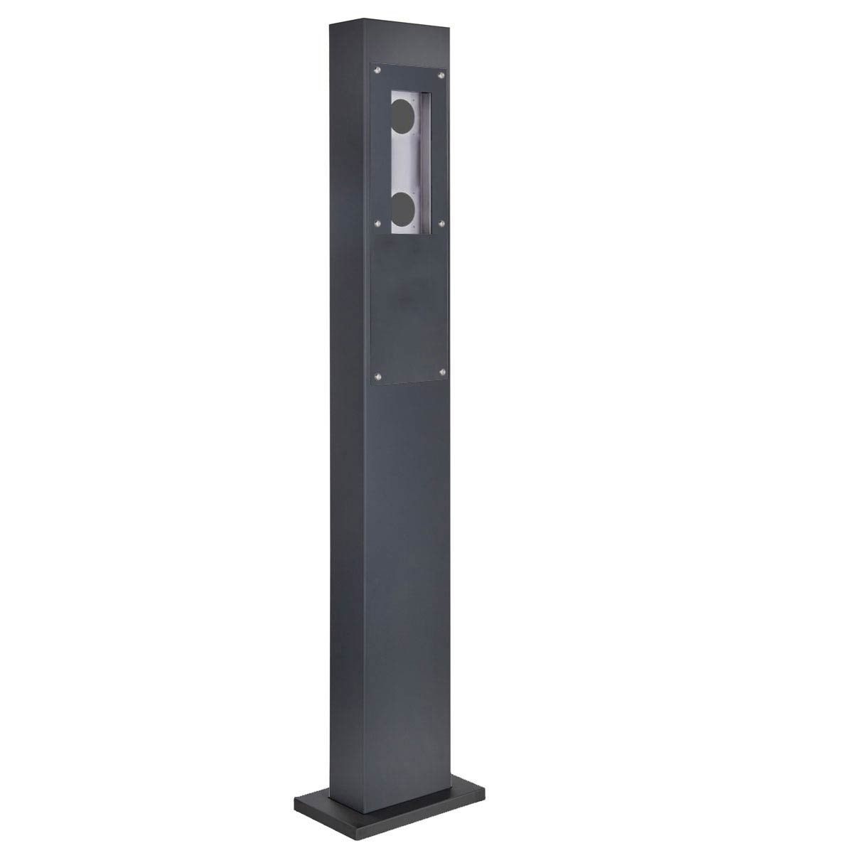 835347e81d47b11eb8b8f0d7594912e4ec7cf686 Edelstahl Klingelstele Designer - RAL nach Wahl - GIRA System 106 - 3-fach vorbereitet