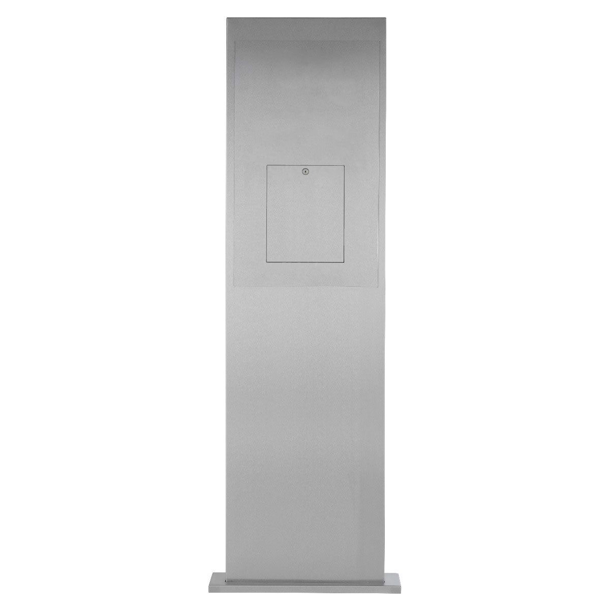 Design brievenbuszuil GRIMM - uitneembaar - gepolijst roestvrij staal met DoorBird video intercom systeem