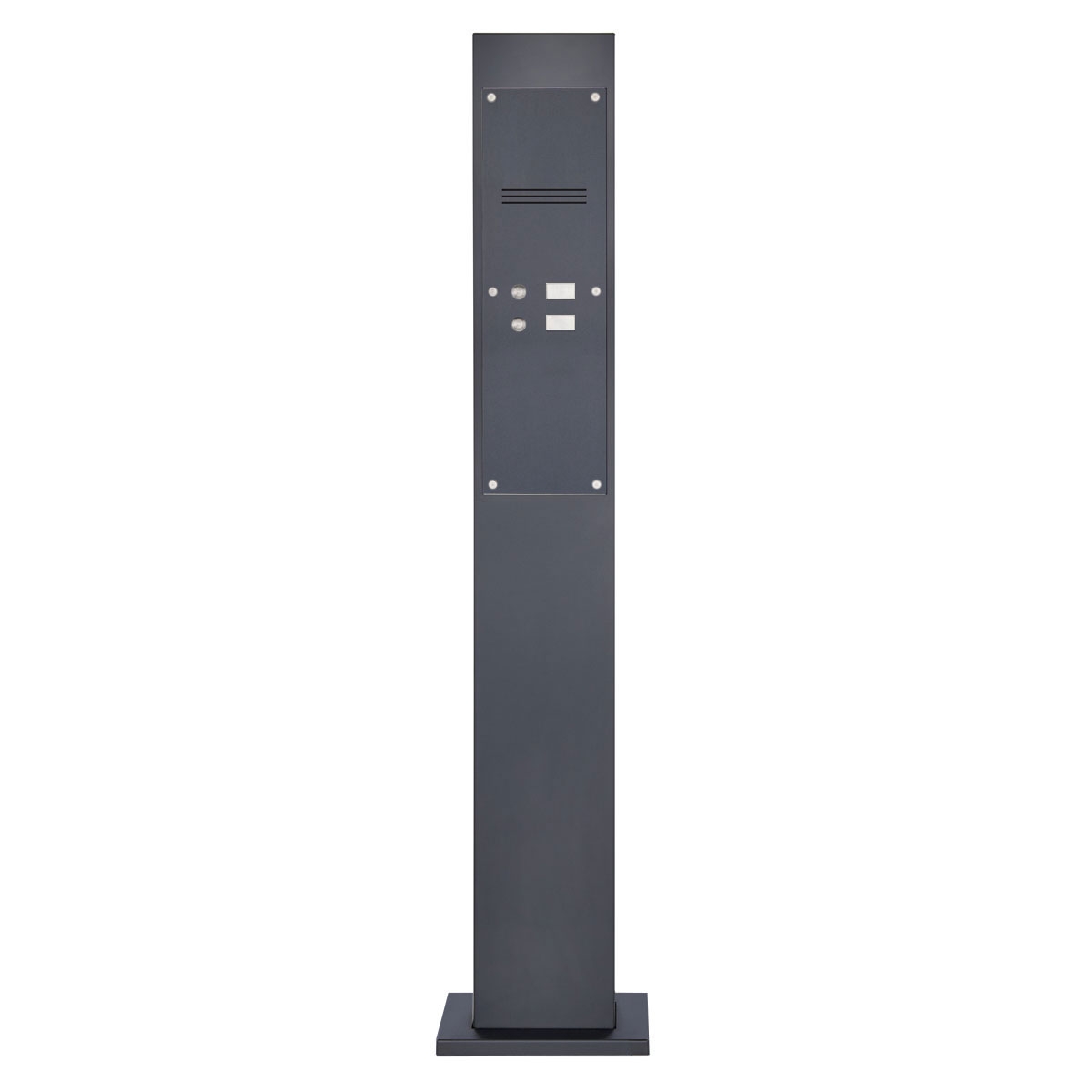 7daaaf2dc91c537af5adc0140d39d34de86c78be Doorbell pedestal designer - stainless steel V2A powder-coated - 2 party - INDIVIDUAL