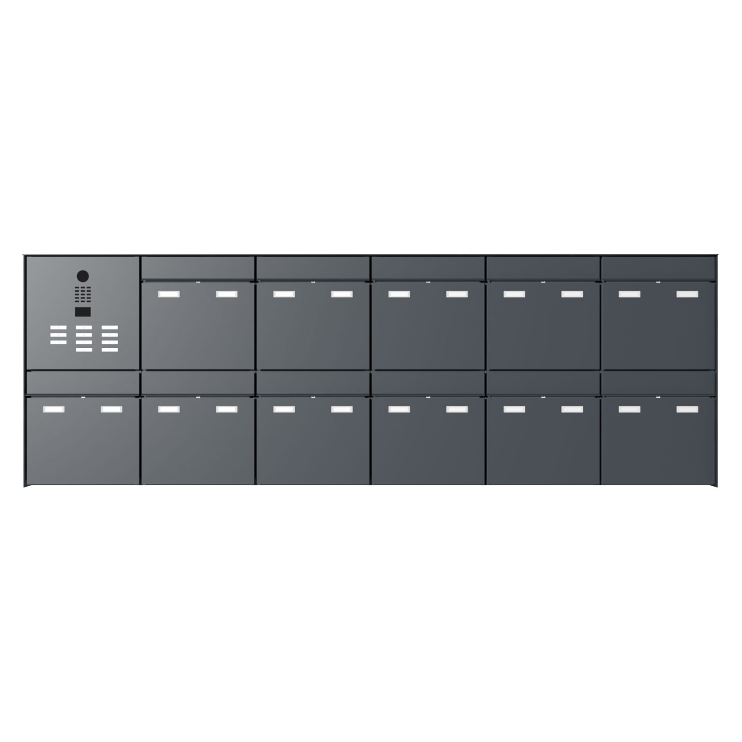 11er Design Aufputz Briefkasten GOETHE AP - RAL nach Wahl - DoorBird Video- Sprechanlage links