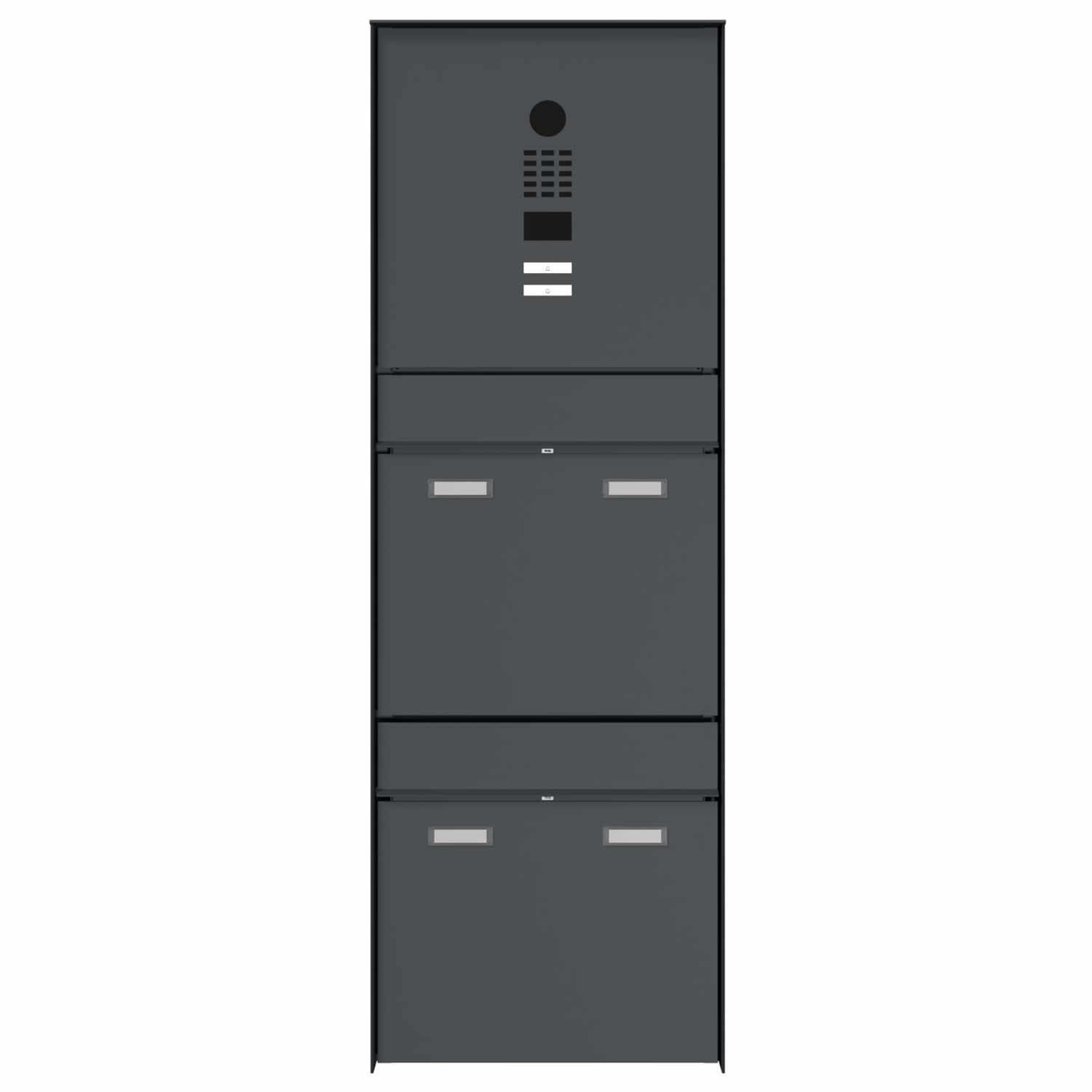 2er Design Aufputz Briefkasten GOETHE AP - RAL nach Wahl - DoorBird Video- Sprechanlage