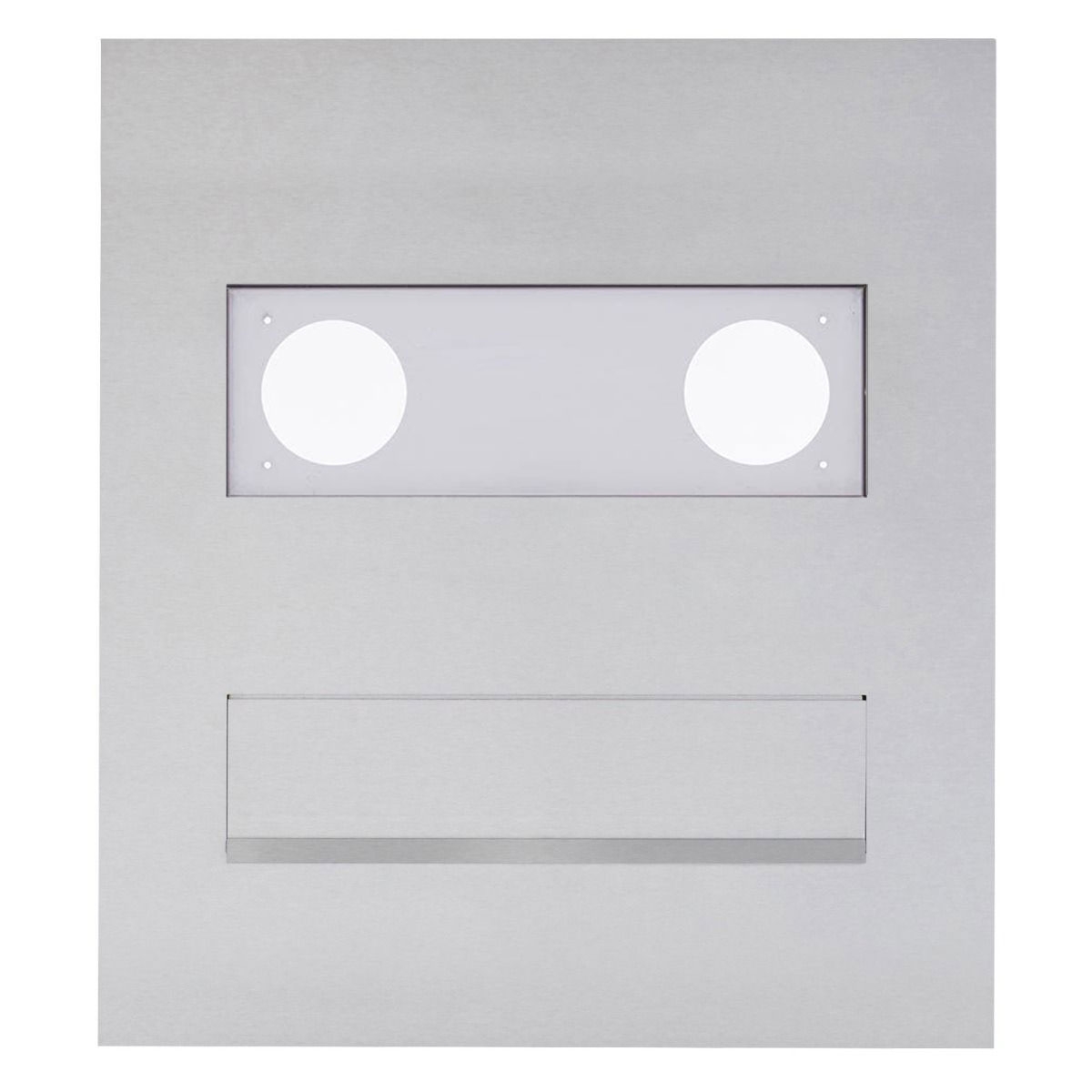 Edelstahl Mauerdurchwurf Briefkasten GRIMM - GIRA System 106 - 3-fach vorbereitet Edelstahl Mauerdurchwurf Briefkasten GRIMM - GIRA System 106 - 3-fach vorbereitet