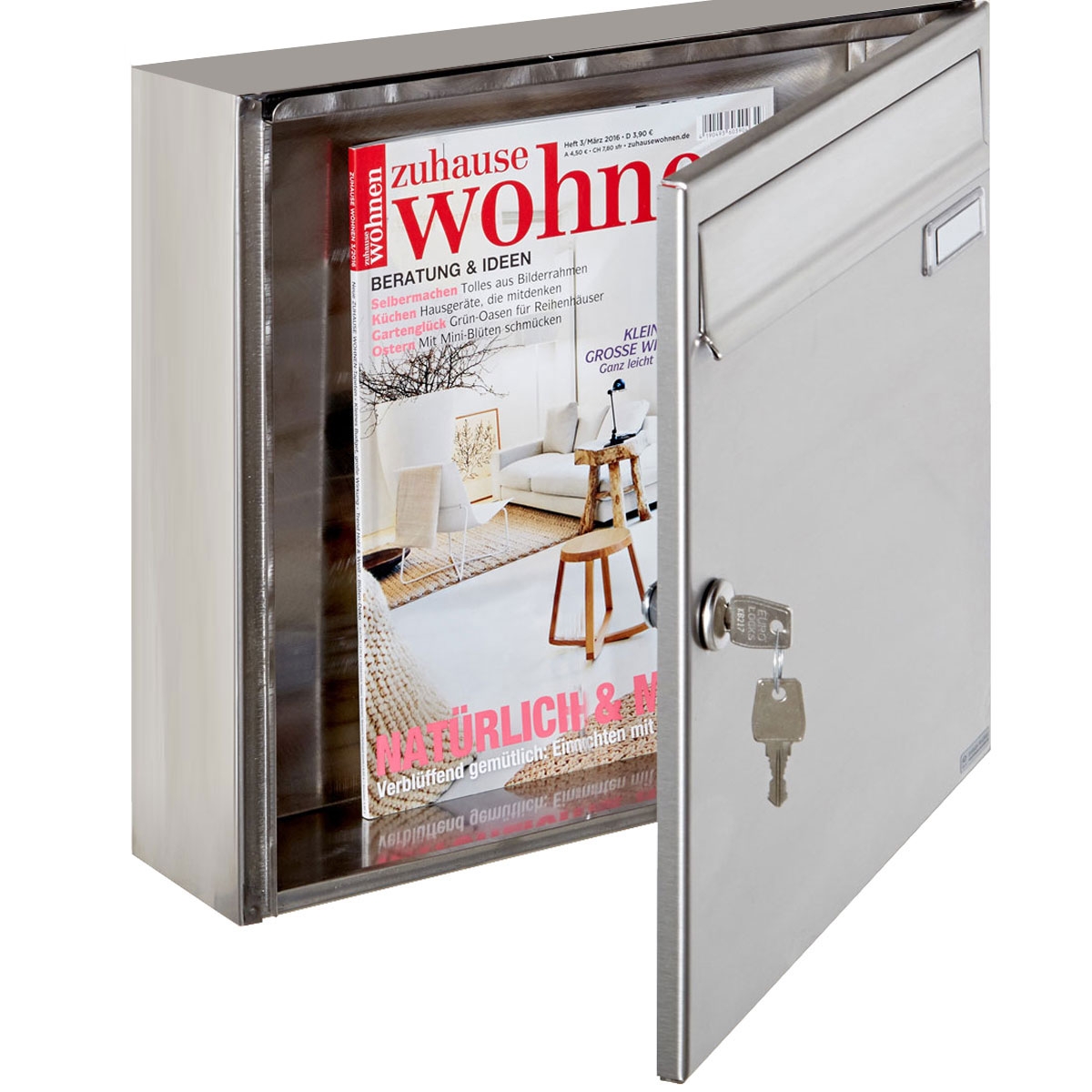 Aufputz Briefkasten BASIC - Edelstahl V2A geschliffen - 370 x 440 x 160 Aufputz Briefkasten BASIC - Edelstahl V2A geschliffen - 370 x 440 x 160