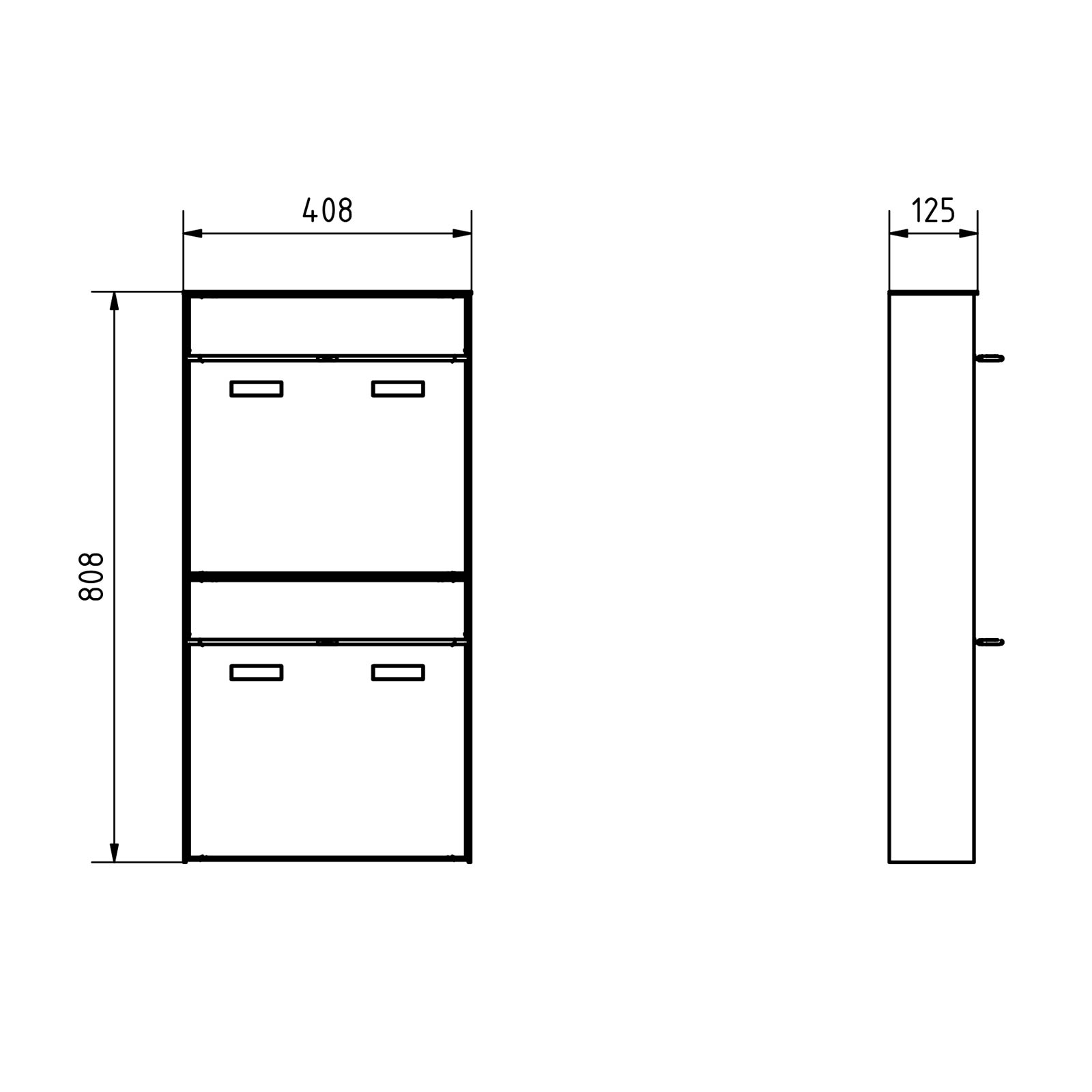 2er 1x2 Design surface-mounted letterbox system GOETHE AP - RAL of your choice 2er 1x2 Design surface-mounted letterbox system GOETHE AP - RAL of your choice