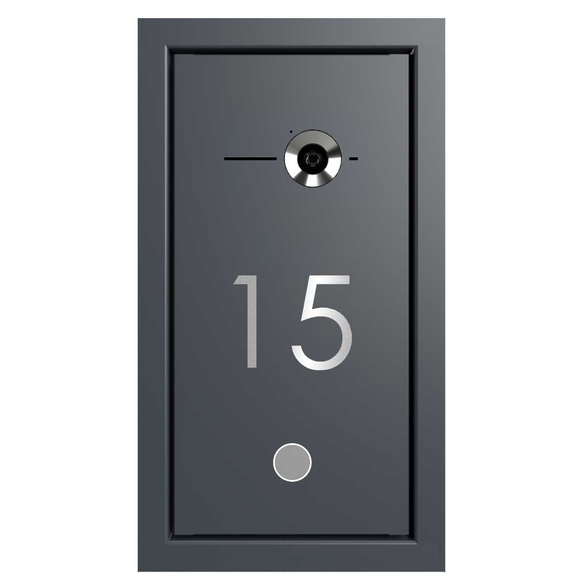Design video door intercom GOETHE UP with COMELIT Switch - VIDEO complete set - RAL of your choice Design video door intercom GOETHE UP with COMELIT Switch - VIDEO complete set - RAL of your choice