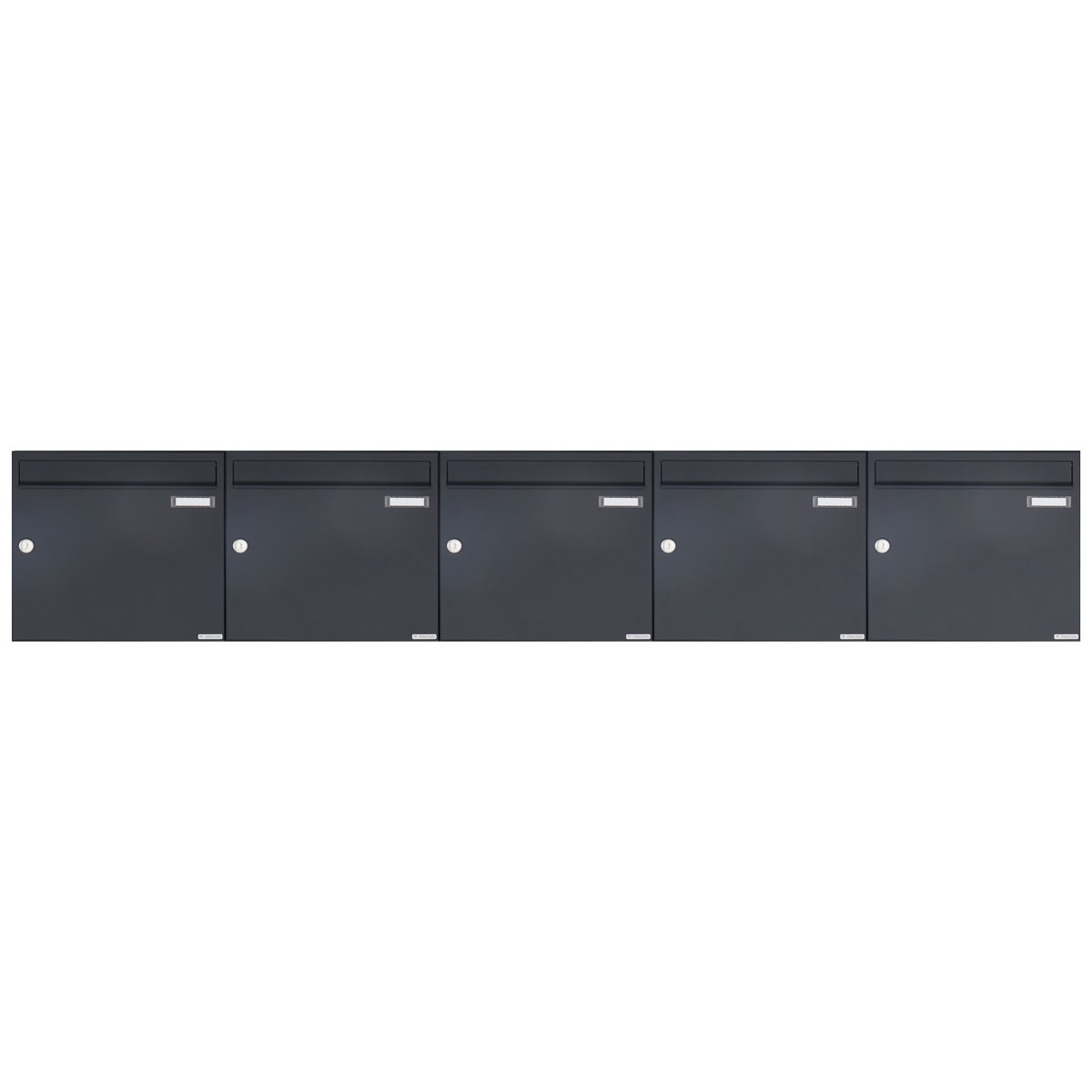 5er 1x5 surface-mounted letterbox design BASIC 382A AP - RAL 7016 anthracite grey 5er 1x5 surface-mounted letterbox design BASIC 382A AP - RAL 7016 anthracite grey