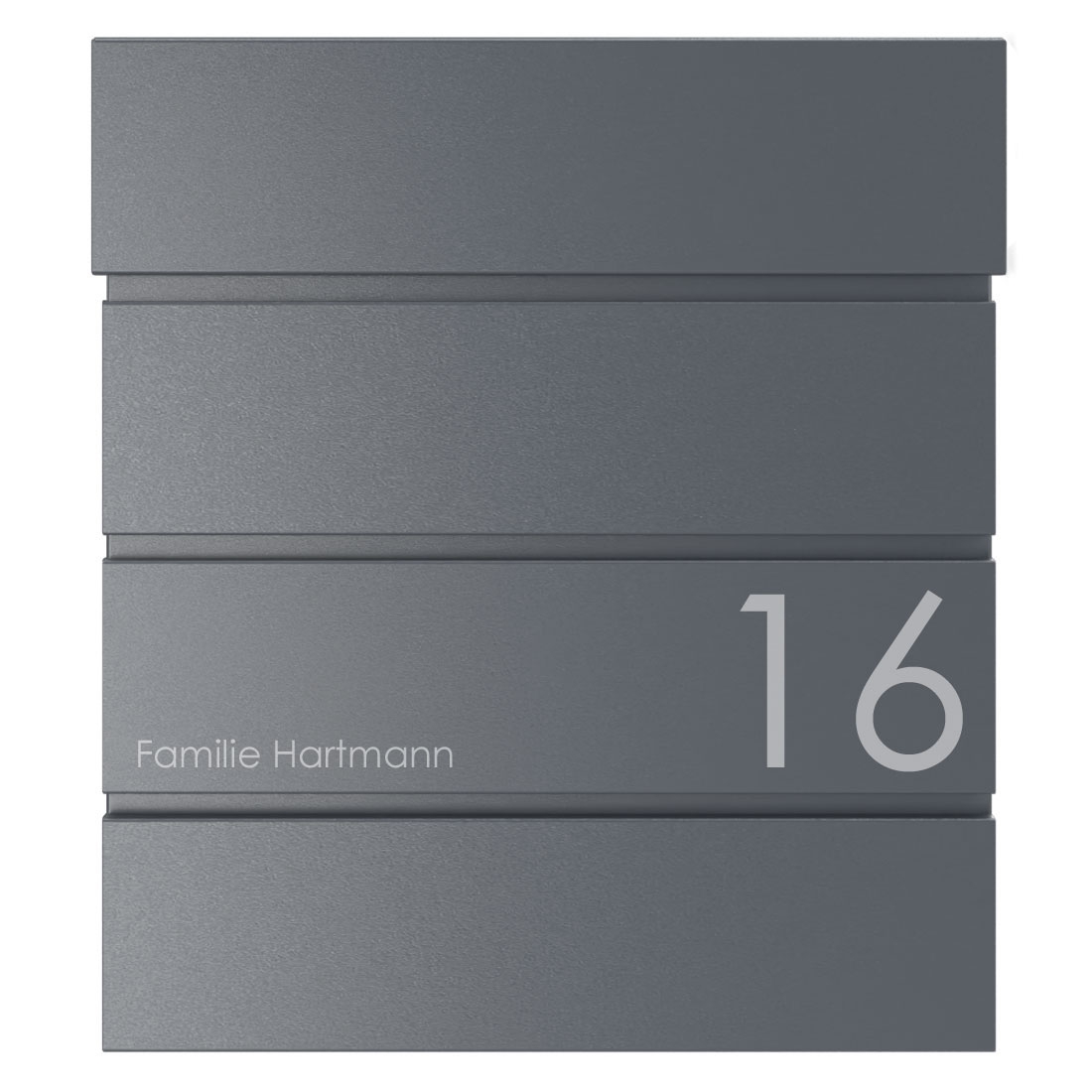 KANT letterbox with newspaper compartment - Design 1 - RAL 7016 anthracite grey KANT letterbox with newspaper compartment - Design 1 - RAL 7016 anthracite grey