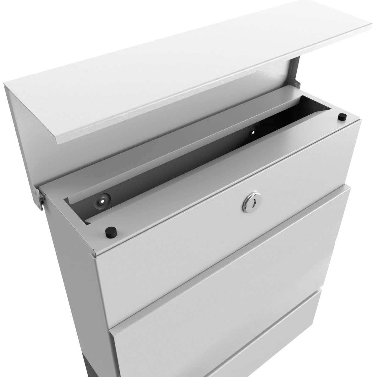 KANT letterbox with newspaper compartment - Design 2 - RAL 9016 traffic white KANT letterbox with newspaper compartment - Design 2 - RAL 9016 traffic white