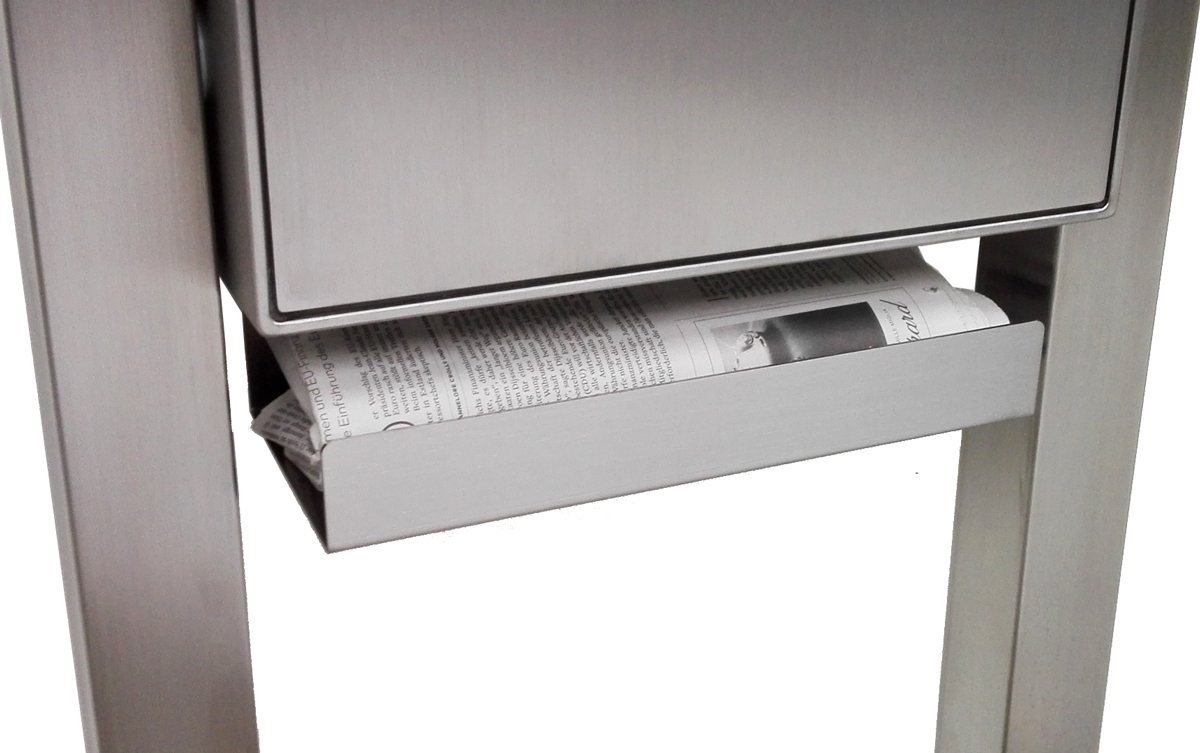 Zeitungshalter Edelstahl 2mm bei Freistellung