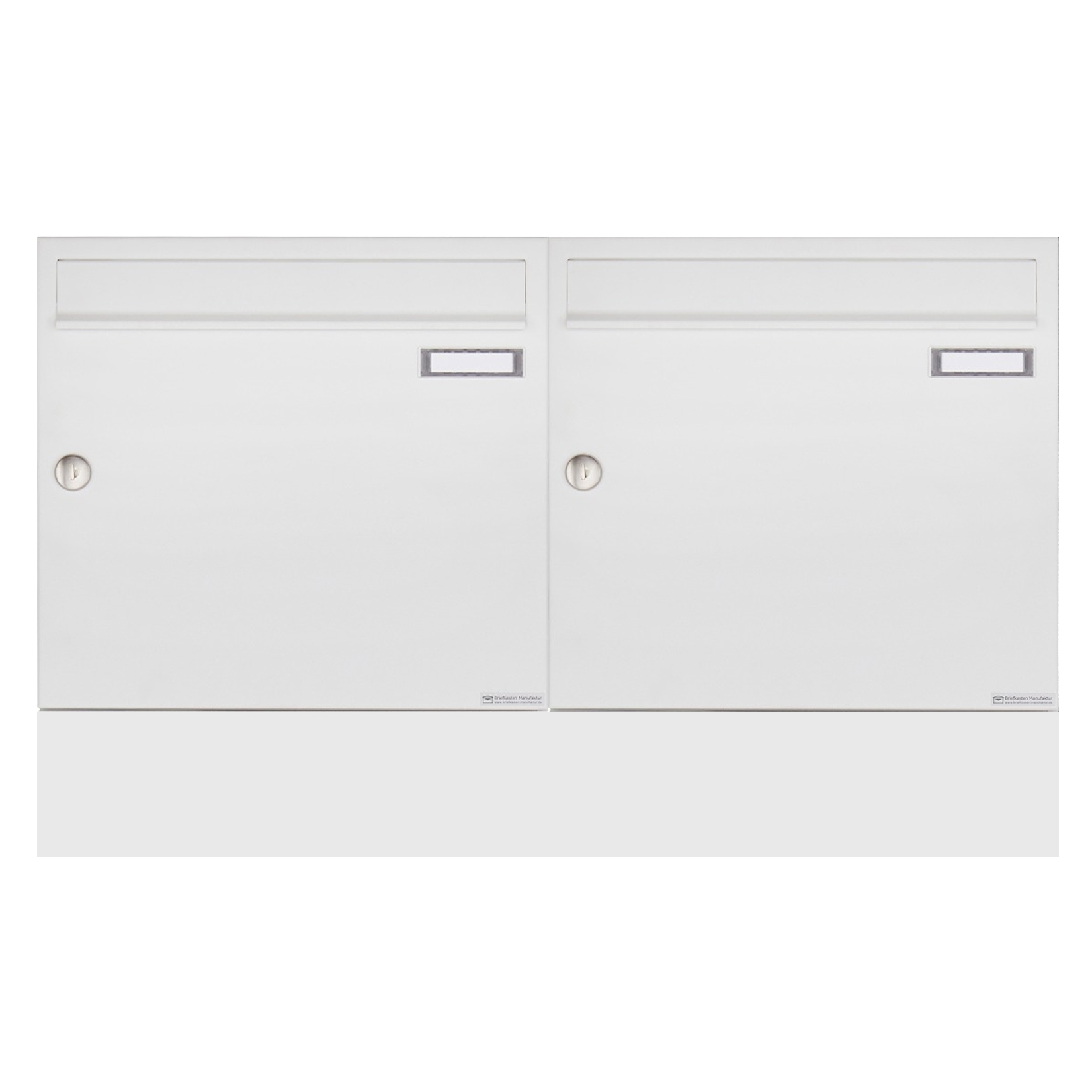2er Aufputz Briefkasten BASIC 382A AP Waagerecht mit Zeitungsfach - RAL 9016 verkehrsweiß 2er Aufputz Briefkasten BASIC 382A AP Waagerecht mit Zeitungsfach - RAL 9016 verkehrsweiß