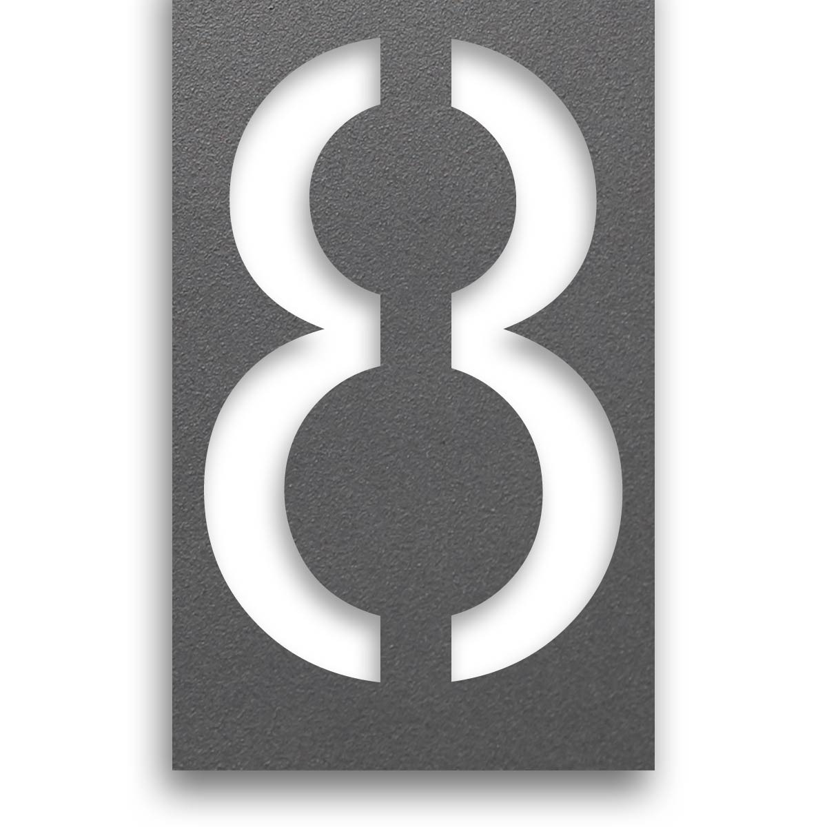 4f9002261b4412f5c97f546e7336f2b2a820f4be Hausnummer 8 als Durchgravur - RAL nach Wahl