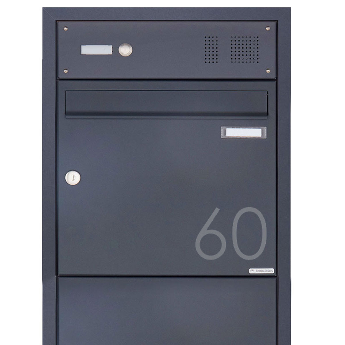 Edelstahl Unterputzbriefkasten BASIC Plus 382XU UP mit Klingelkasten & Zeitungsfach - RAL nach Wahl Edelstahl Unterputzbriefkasten BASIC Plus 382XU UP mit Klingelkasten & Zeitungsfach - RAL nach Wahl