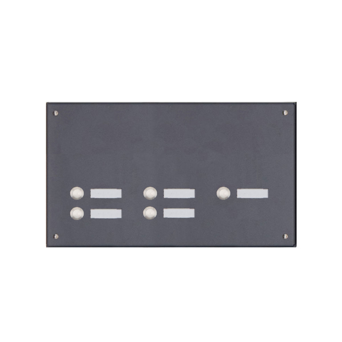 Stainless steel cover 370x220 for 5 parties without speech perforation, RAL of your choice Stainless steel cover 370x220 for 5 parties without speech perforation, RAL of your choice