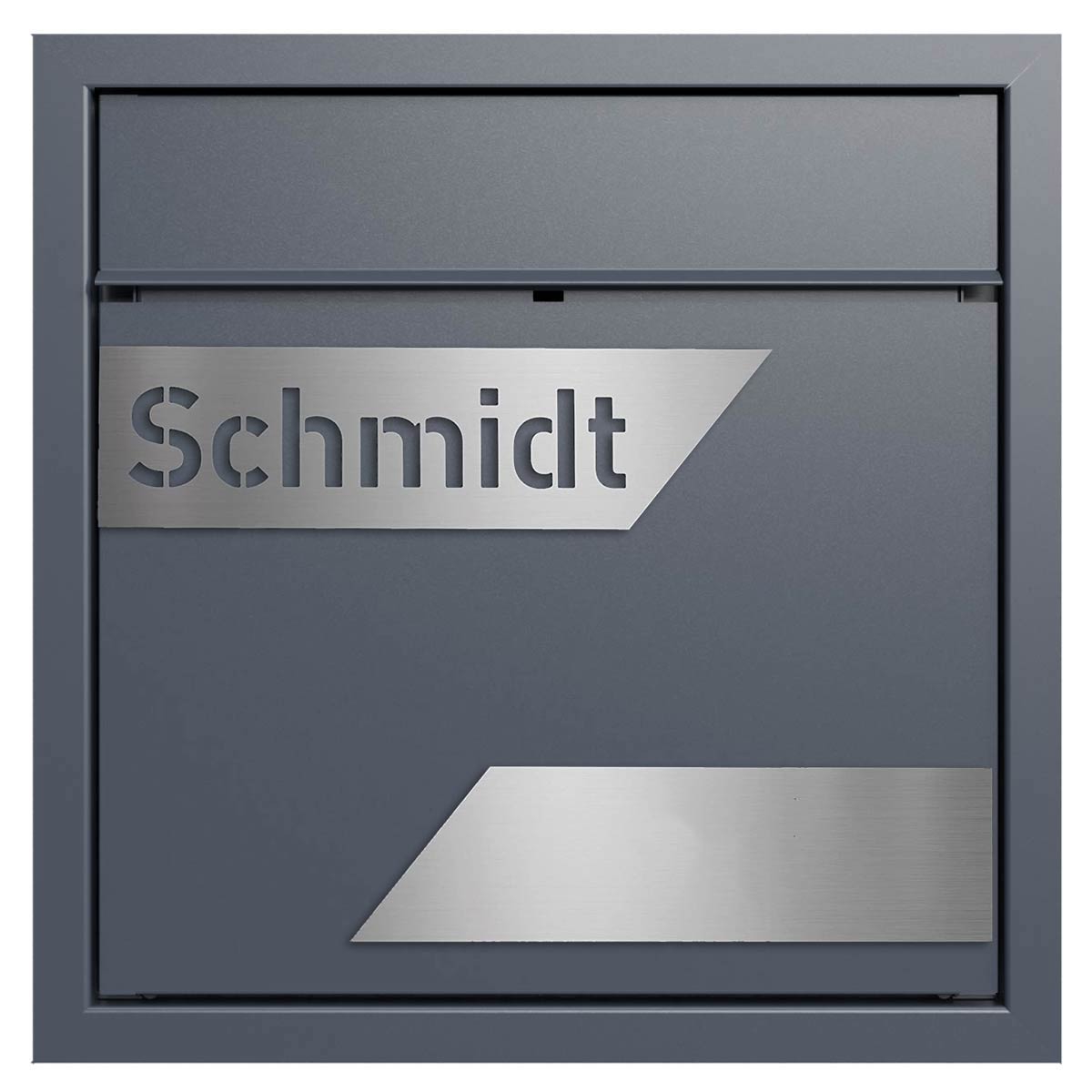 Design flush-mounted letterbox GOETHE UP - LaserCut Edition - RAL of your choice Design flush-mounted letterbox GOETHE UP - LaserCut Edition - RAL of your choice