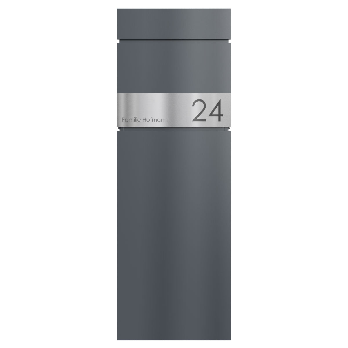 Pedestal letterbox LESSING Edition - Design Elegance 1 - RAL 7016 anthracite grey Pedestal letterbox LESSING Edition - Design Elegance 1 - RAL 7016 anthracite grey