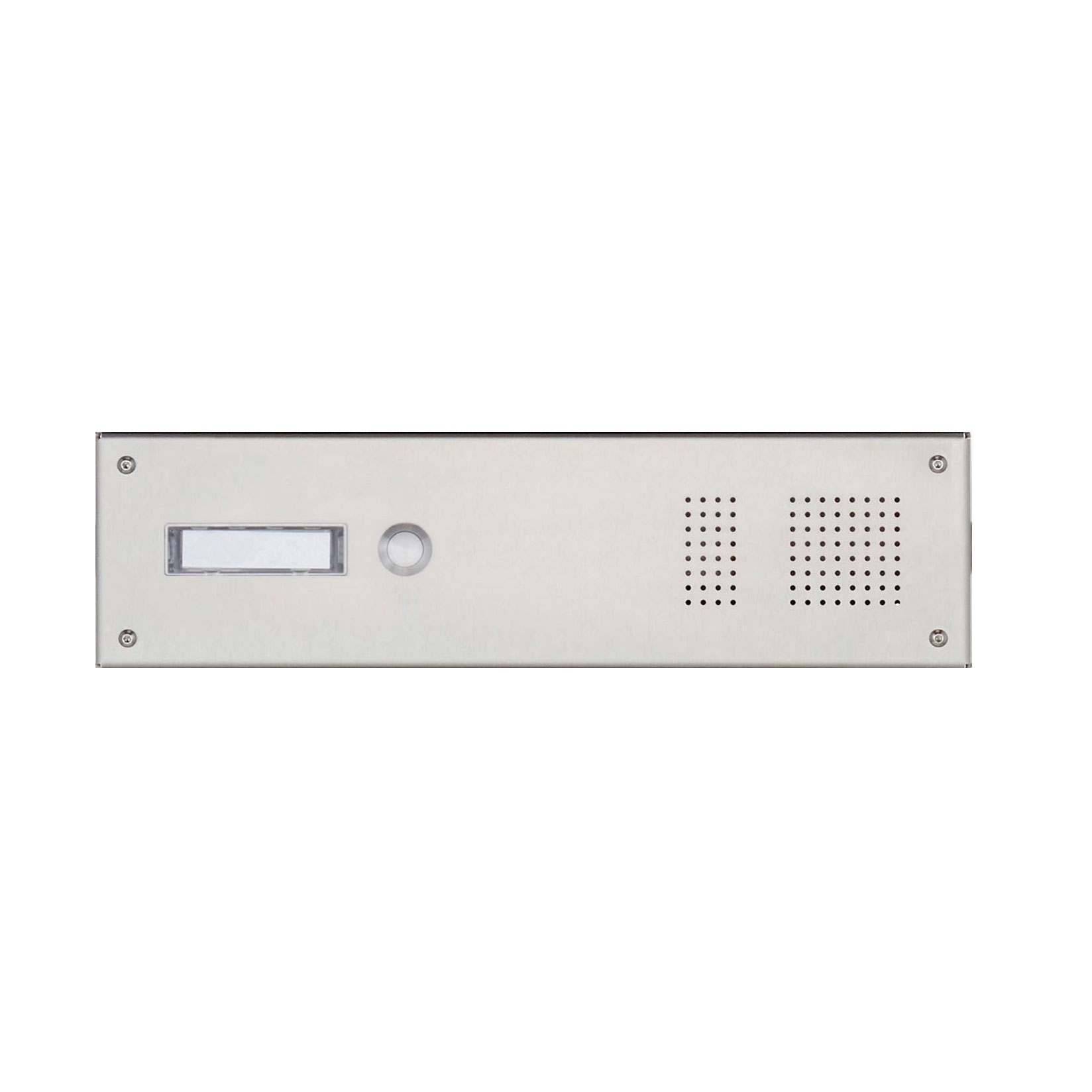 Stainless steel cover 355x100 for 1 party with speech perforation