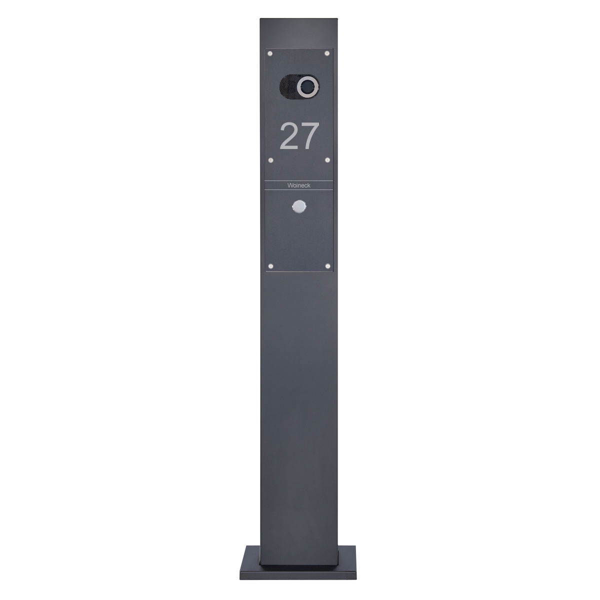 7589b41175dac53b431e56ecab881fe51fcc01d9 Doorbell pedestal Designer - Stainless steel V2A - RAL of your choice - Comelit VIDEO complete set Wifi