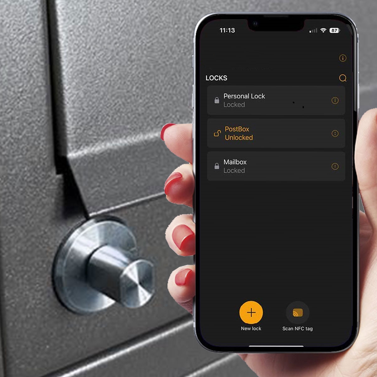 Electronic lock with Bluetooth (opening via app) Electronic lock with Bluetooth (opening via app)
