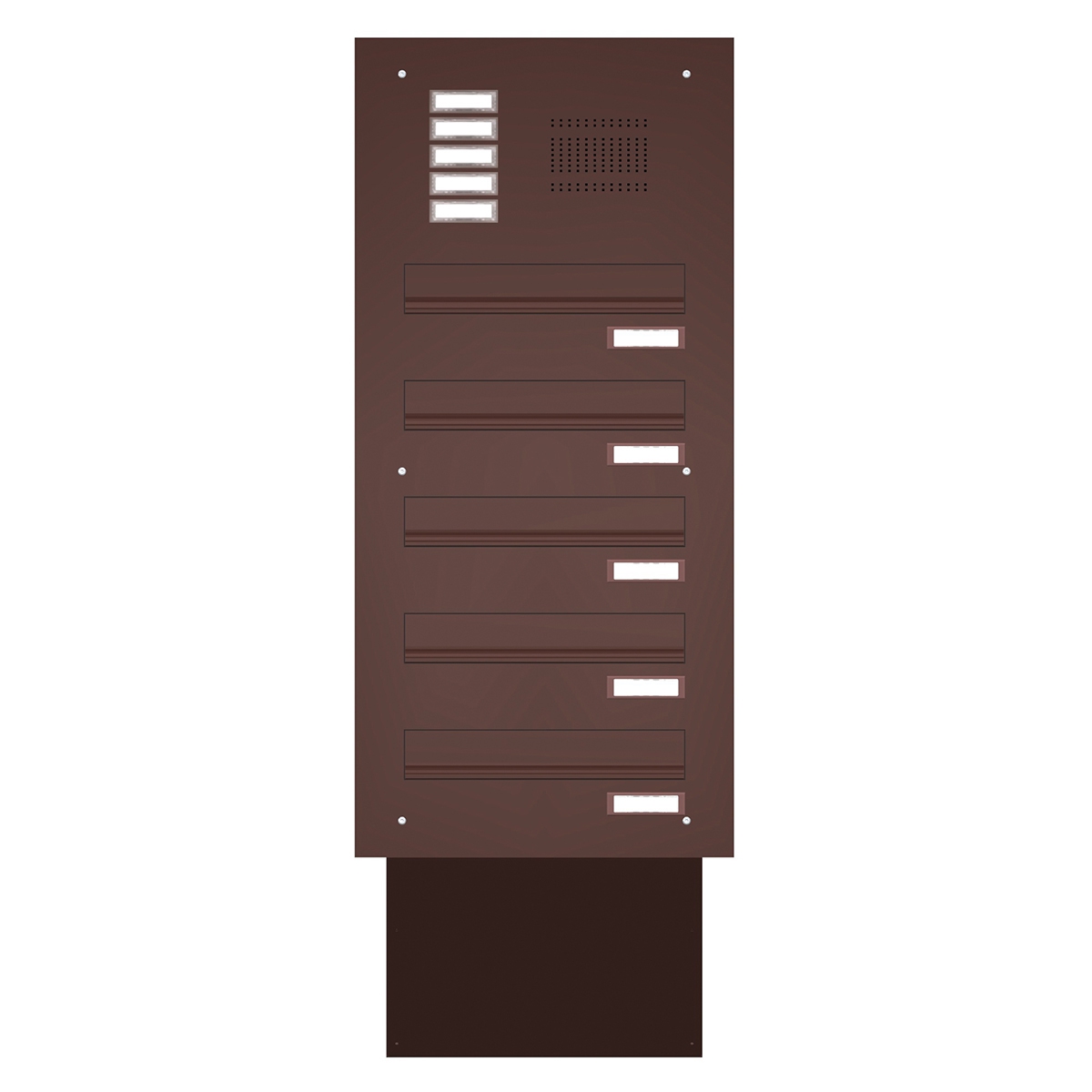 Through-the-wall letterbox system BASIC 623 powder-coated - Doorbell intercom - 5 parties Through-the-wall letterbox system BASIC 623 powder-coated - Doorbell intercom - 5 parties