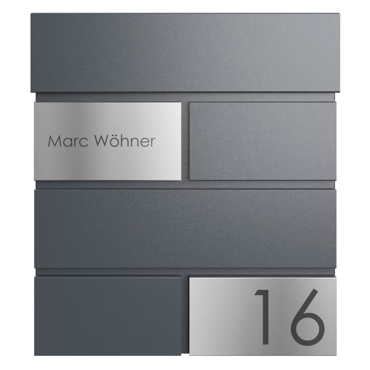 KANT Edition letterbox with newspaper compartment - Elegance 3 design - RAL 7016 anthracite grey KANT Edition letterbox with newspaper compartment - Elegance 3 design - RAL 7016 anthracite grey