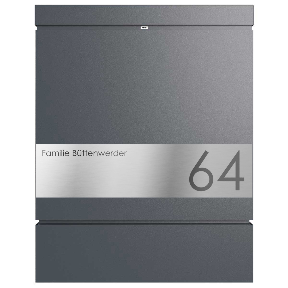 8860408fa600f1314b463440aa0bed5137991ff2 Briefkasten BRENTANO® mit Zeitungsfach - Design Elegance 2 - RAL nach Wahl