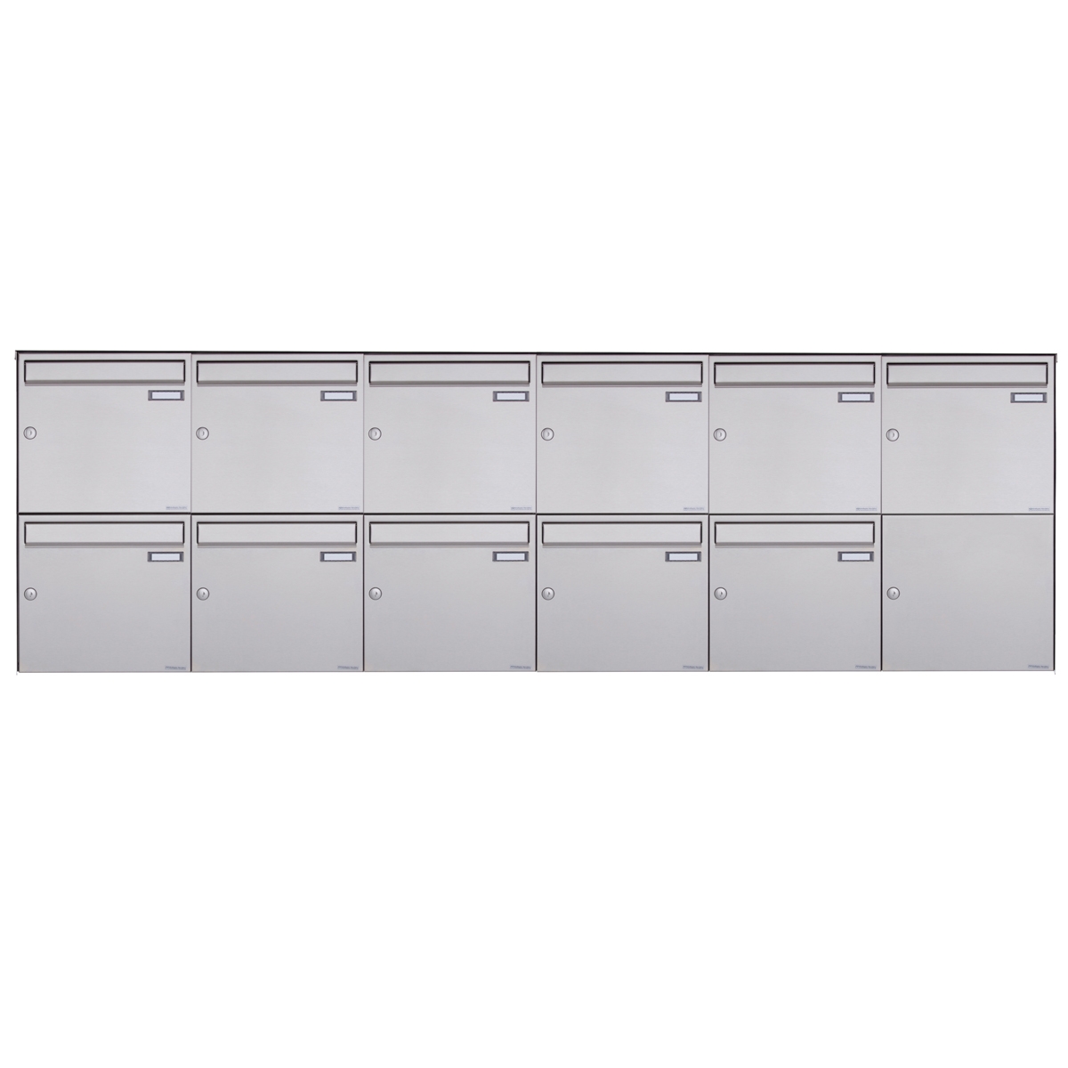 11er 6x2 Edelstahl Aufputz Briefkasten Design BASIC Plus 382XA AP - Edelstahl V2A geschliffen 11er 6x2 Edelstahl Aufputz Briefkasten Design BASIC Plus 382XA AP - Edelstahl V2A geschliffen