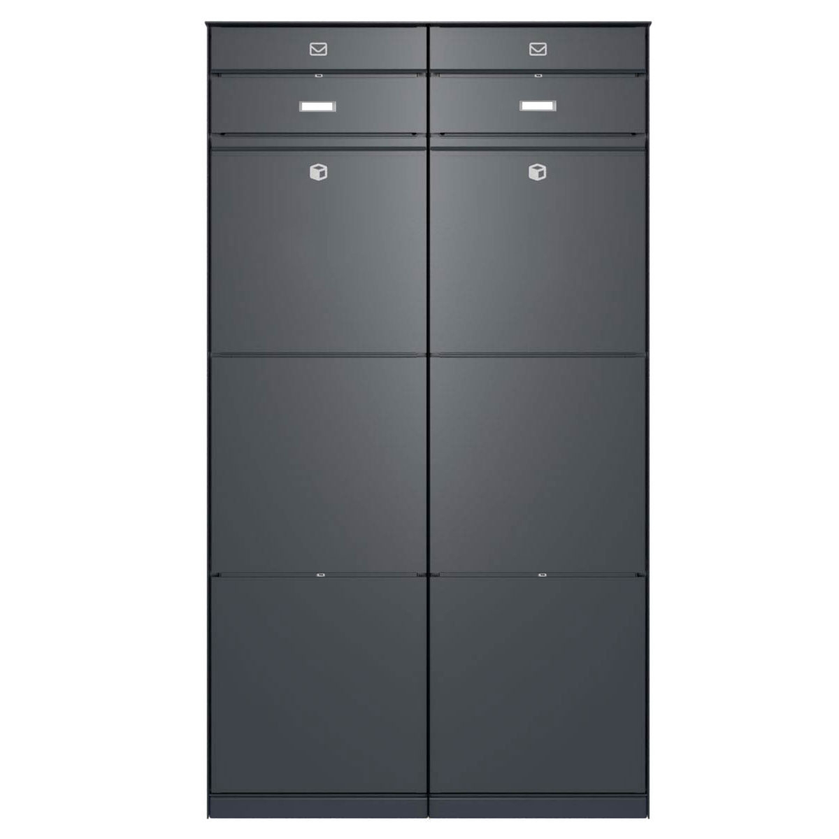 Freestanding design parcel box GOETHE - lock system - RAL of your choice