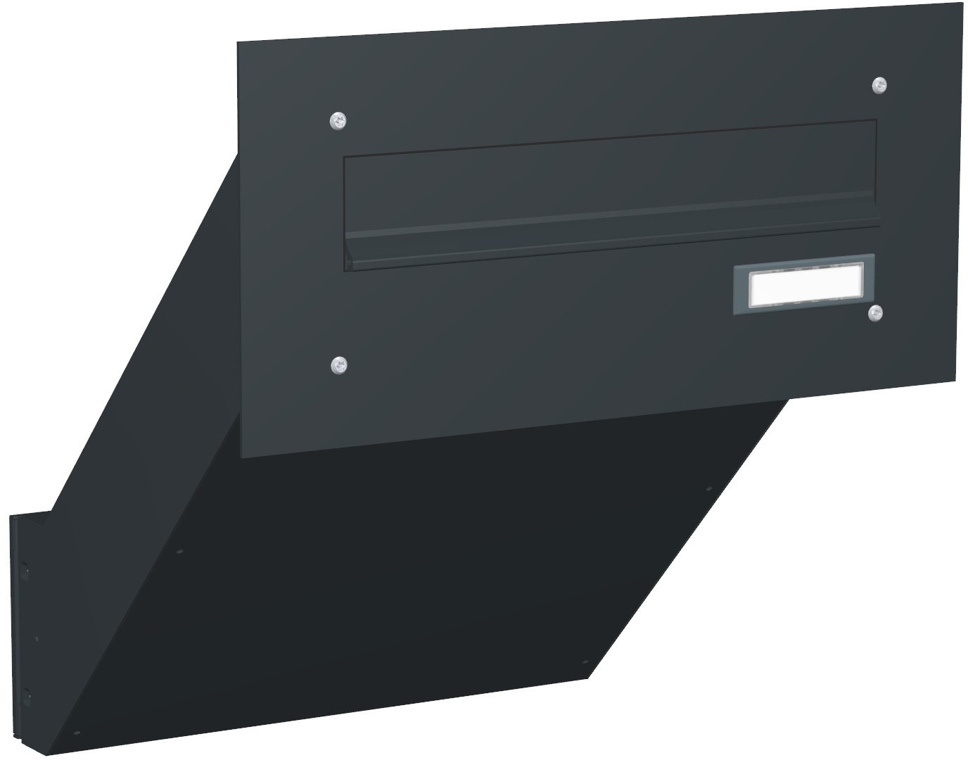 Mauerdurchwurf Briefkasten BASIC 622 pulverbeschichtet - 1 Partei Mauerdurchwurf Briefkasten BASIC 622 pulverbeschichtet - 1 Partei